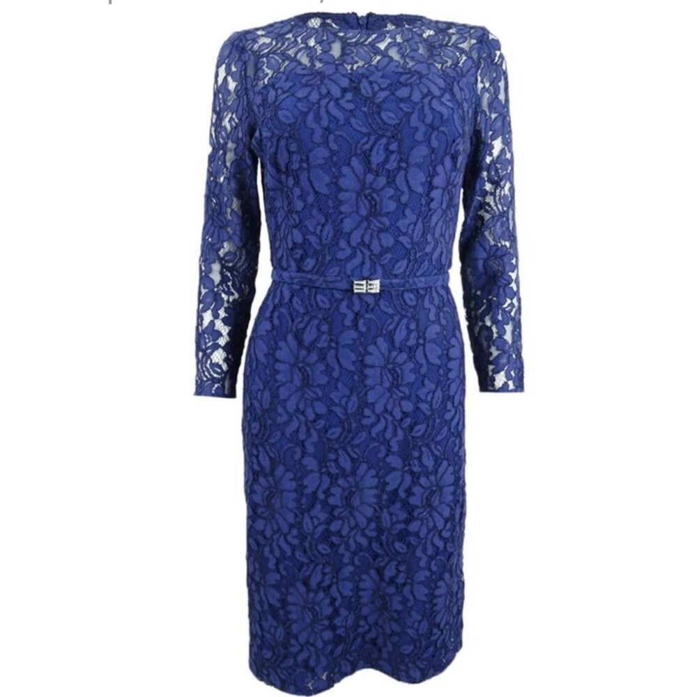 Lauren Ralph Lauren Women's Lace Floral Dress 12 - Picture 7 of 8